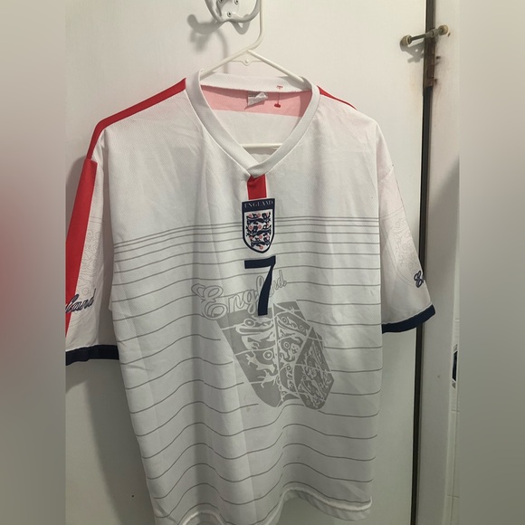 Vintage Mens Soccer Jersey England #7 David Beckham Football Style shirt size XL - Picture 2 of 10
